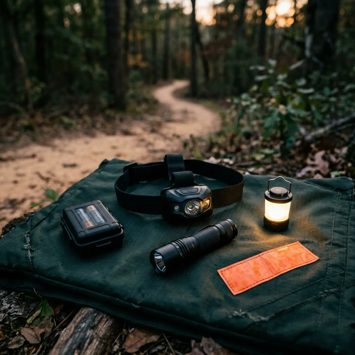 Compact lighting kit prepared for a late outdoor finish